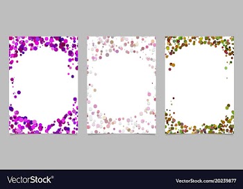 Abstract colored brochure template background set vector image
