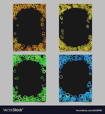 Abstract colored brochure template background set vector image
