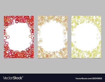 Abstract colored brochure template background set vector image