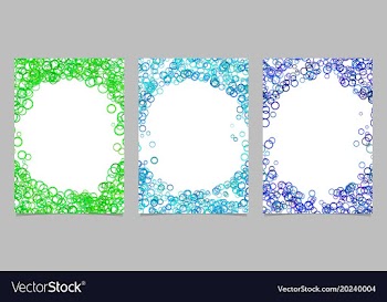 Abstract colored brochure template background set vector image