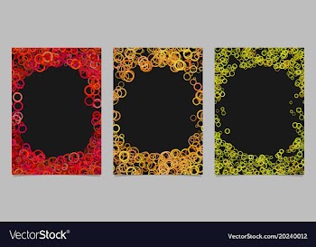 Abstract colored brochure template background set vector image