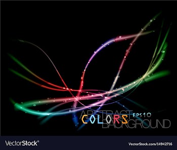Abstract colored lines scene vector image