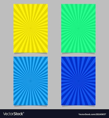 Abstract colored ray burst pattern brochure vector image