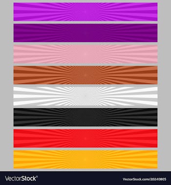 Abstract colored ray burst web banner background vector image