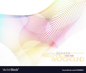 Abstract colored row scene vector image
