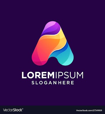 Abstract colorful a logo design vector image