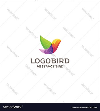 Abstract colorful bird logo design creative sign vector image