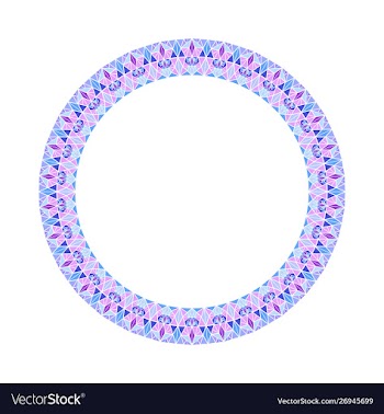 Abstract colorful border - polygonal round vector image
