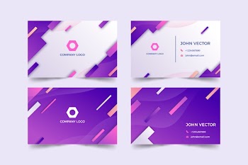 Abstract colorful business card template Free Vector