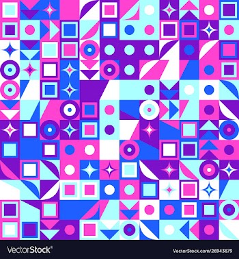 Abstract colorful chaotic geometrical mosaic vector image