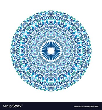 Abstract colorful circular round stone ornament vector image