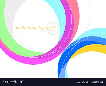 Abstract colorful curved scene on a white vector image