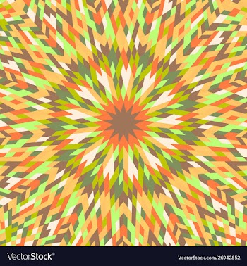 Abstract colorful dynamic radial tiled pattern vector image