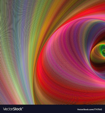 Abstract colorful elliptical geometric digital art vector image