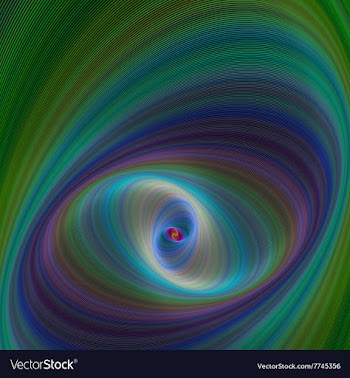 Abstract colorful elliptical geometric digital vector image