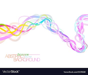 Abstract colorful flow on a white vector image