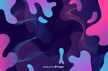 Abstract colorful flow shapes background design Free Vector