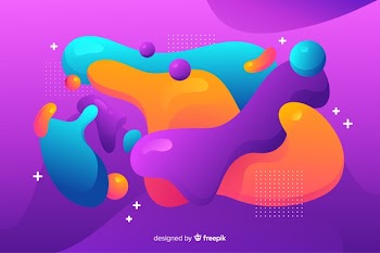 Abstract colorful flow shapes background design Free Vector