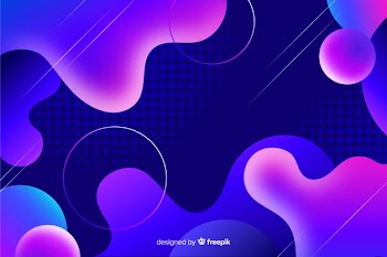 Abstract colorful flow shapes background Free Vector