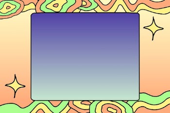 Abstract colorful frame, doodle wiggly | Free PSD - rawpixel