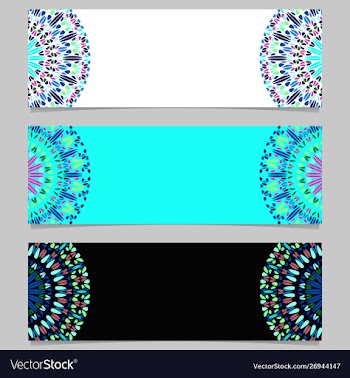 Abstract colorful gemstone mandala banner vector image