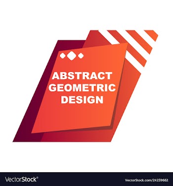 Abstract colorful geometric composition vector image