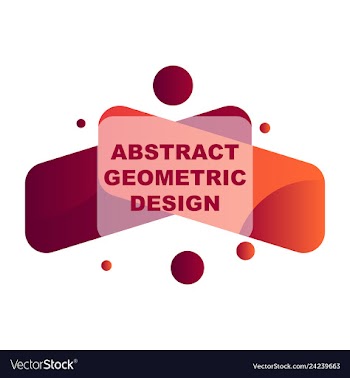 Abstract colorful geometric composition vector image