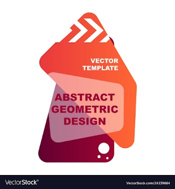 Abstract colorful geometric composition vector image