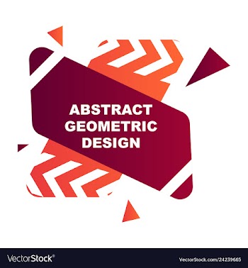 Abstract colorful geometric composition vector image