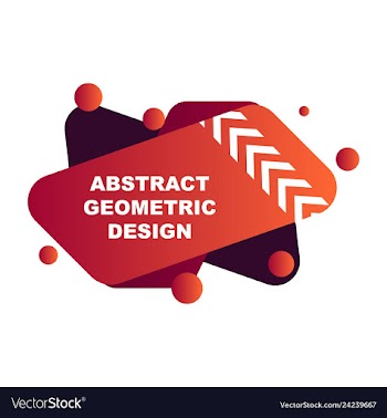 Abstract colorful geometric composition vector image