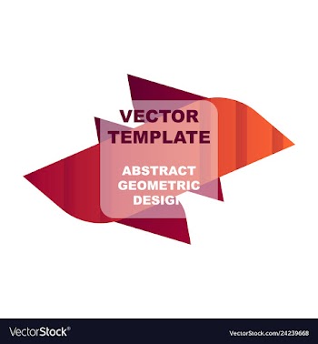 Abstract colorful geometric composition vector image