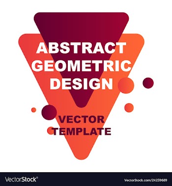 Abstract colorful geometric composition vector image