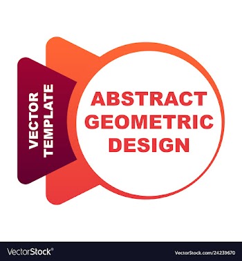 Abstract colorful geometric composition vector image