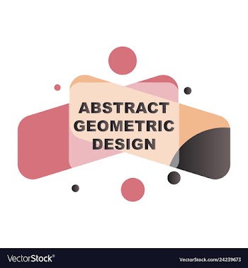 Abstract colorful geometric composition vector image