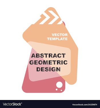 Abstract colorful geometric composition vector image