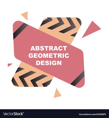 Abstract colorful geometric composition vector image