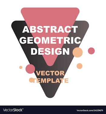 Abstract colorful geometric composition vector image