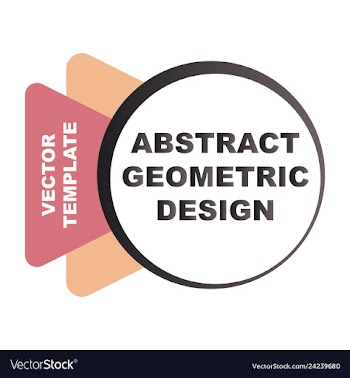Abstract colorful geometric composition vector image