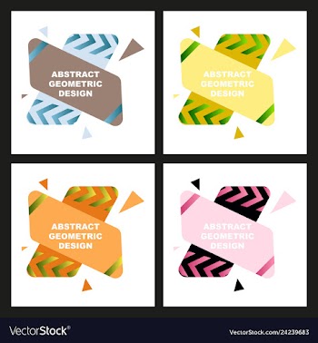 Abstract colorful geometric composition vector image