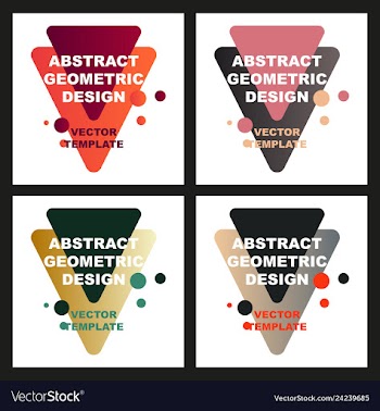 Abstract colorful geometric composition vector image