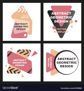Abstract colorful geometric composition vector image