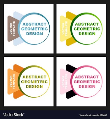 Abstract colorful geometric composition vector image