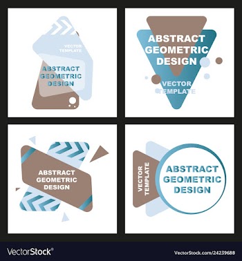Abstract colorful geometric composition vector image