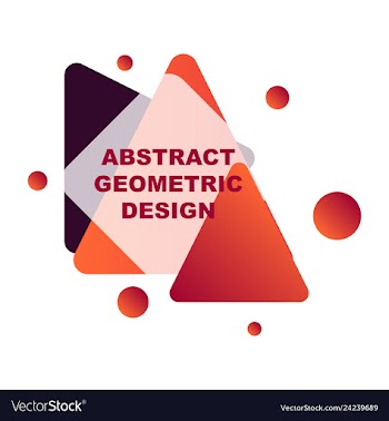 Abstract colorful geometric composition vector image