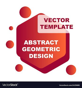 Abstract colorful geometric composition vector image