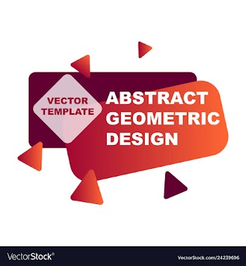 Abstract colorful geometric composition vector image