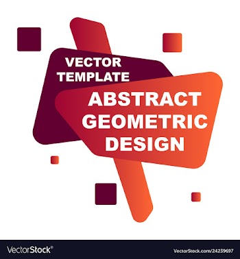 Abstract colorful geometric composition vector image