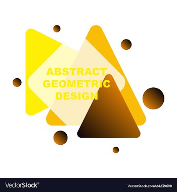 Abstract colorful geometric composition vector image