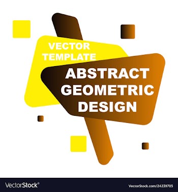 Abstract colorful geometric composition vector image
