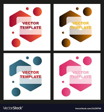 Abstract colorful geometric composition vector image